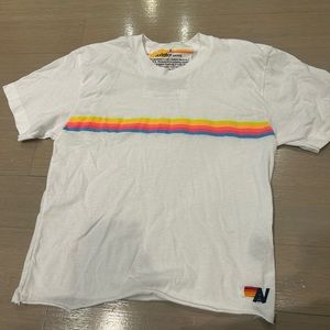 Aviator Nation White Stripe Boyfriend Tee